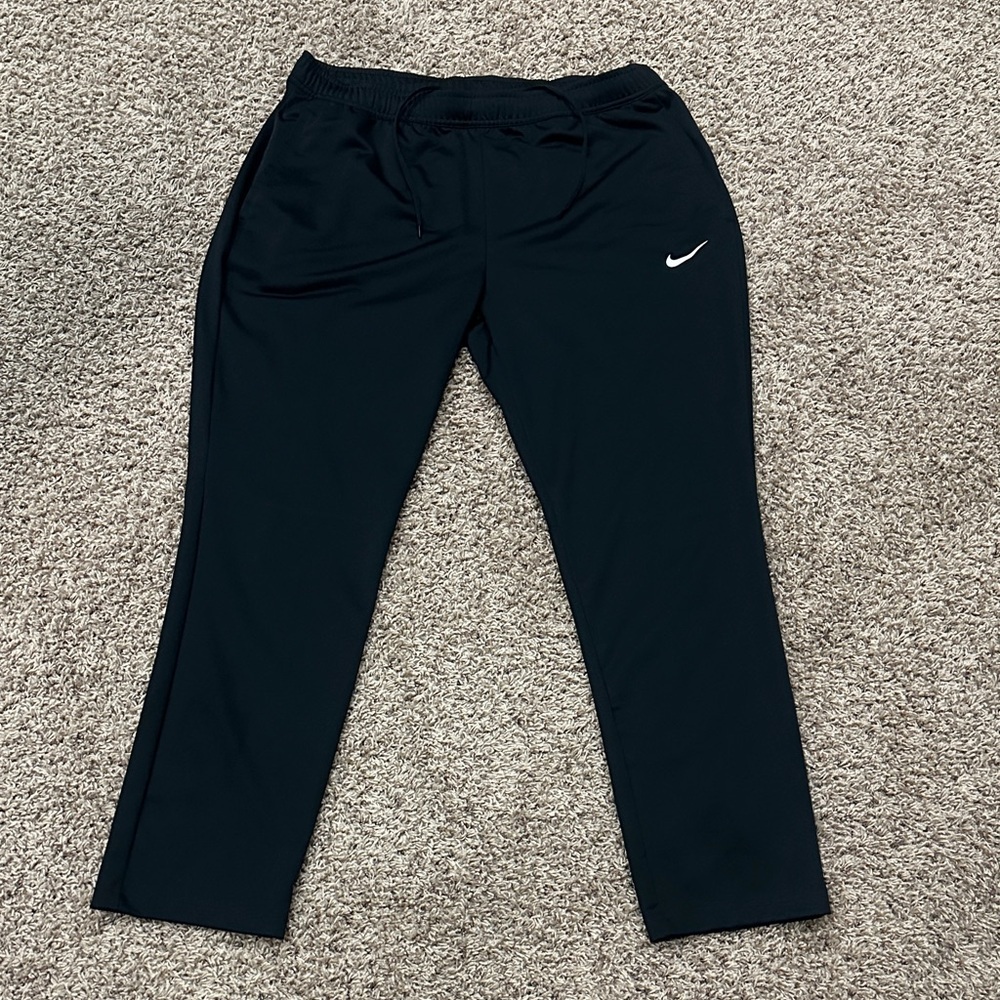 NWOT Nike Black Track Pants with White Swoosh size XL